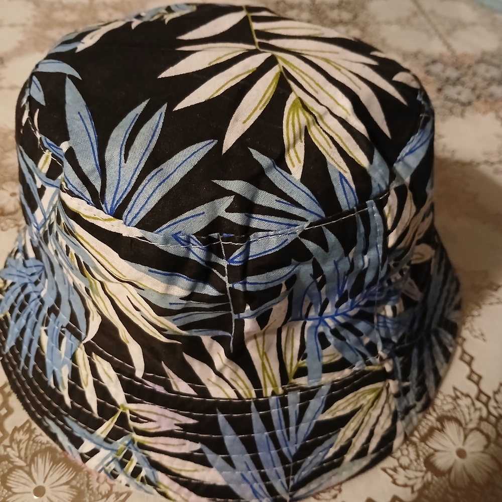 Floral Black and Blue Bucket Hat